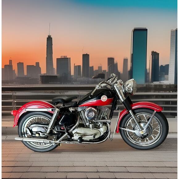 Vintage Franklin Mint 1957 Harley Davidson XL- Sportster. 1:10 Scale - Picture 1 of 4